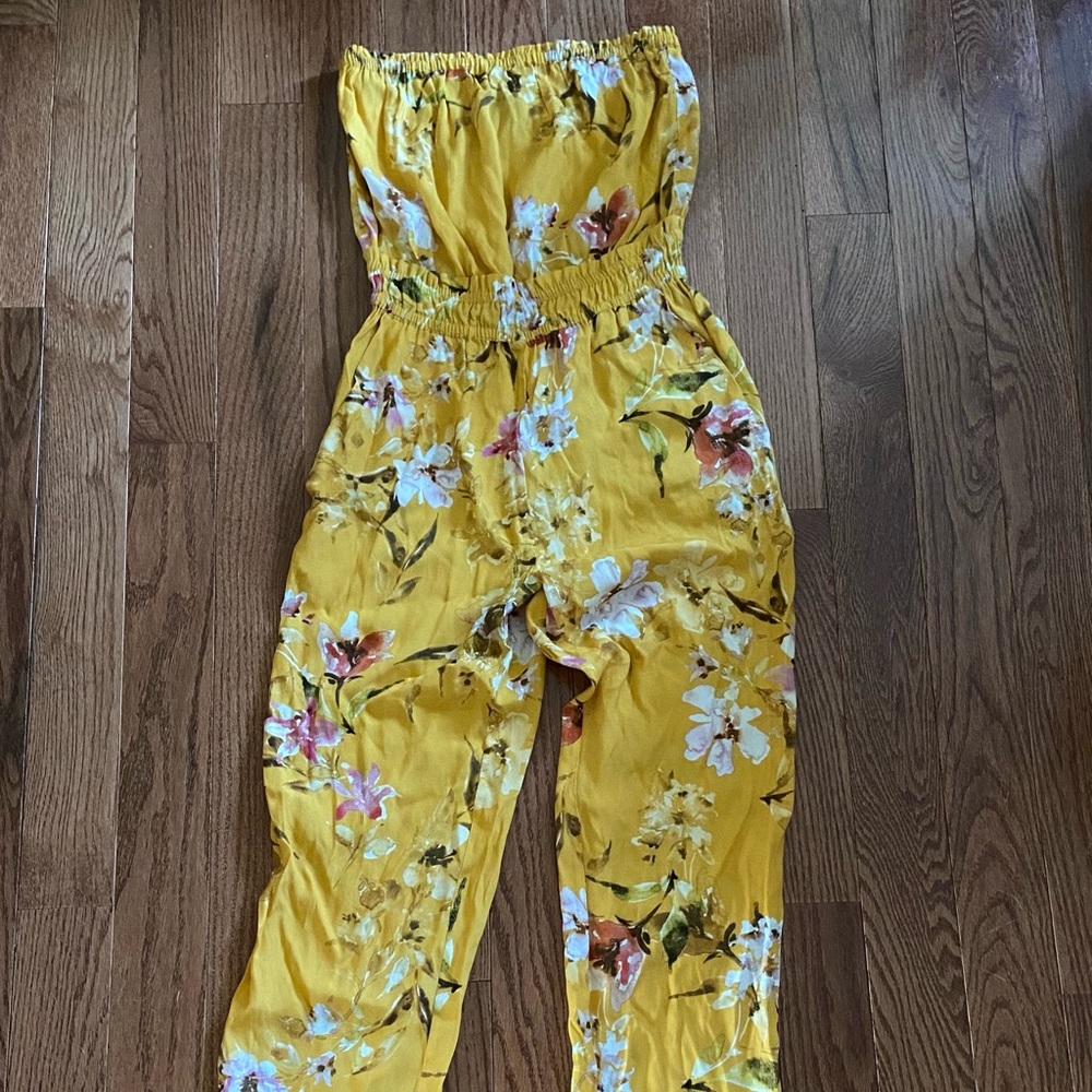 Blue Life Yellow Floral Jumpsuit
